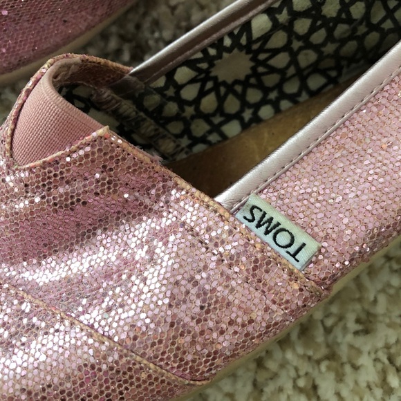 TOMS Pink Chunky Glitter Classics - Picture 4 of 6